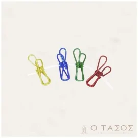 Μανταλάκια Μεταλλικά με Πλαστικό Περίβλημα 12 τεμαχίων