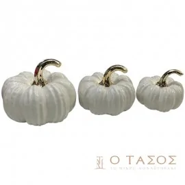 Κεραμική Κολοκύθα Λευκή Μικρή