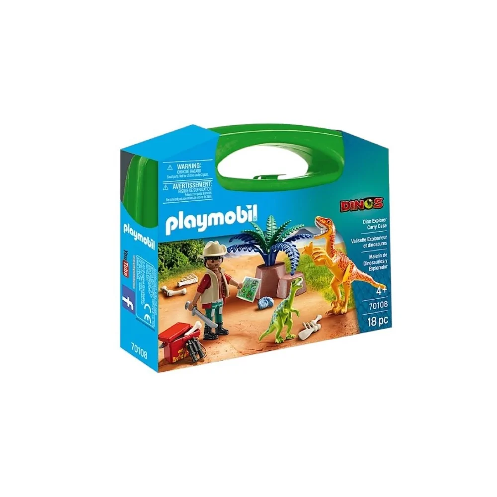 Playmobil 70108 Maxi Βαλιτσάκι Εξερευνητής Και Δεινόσαυροι