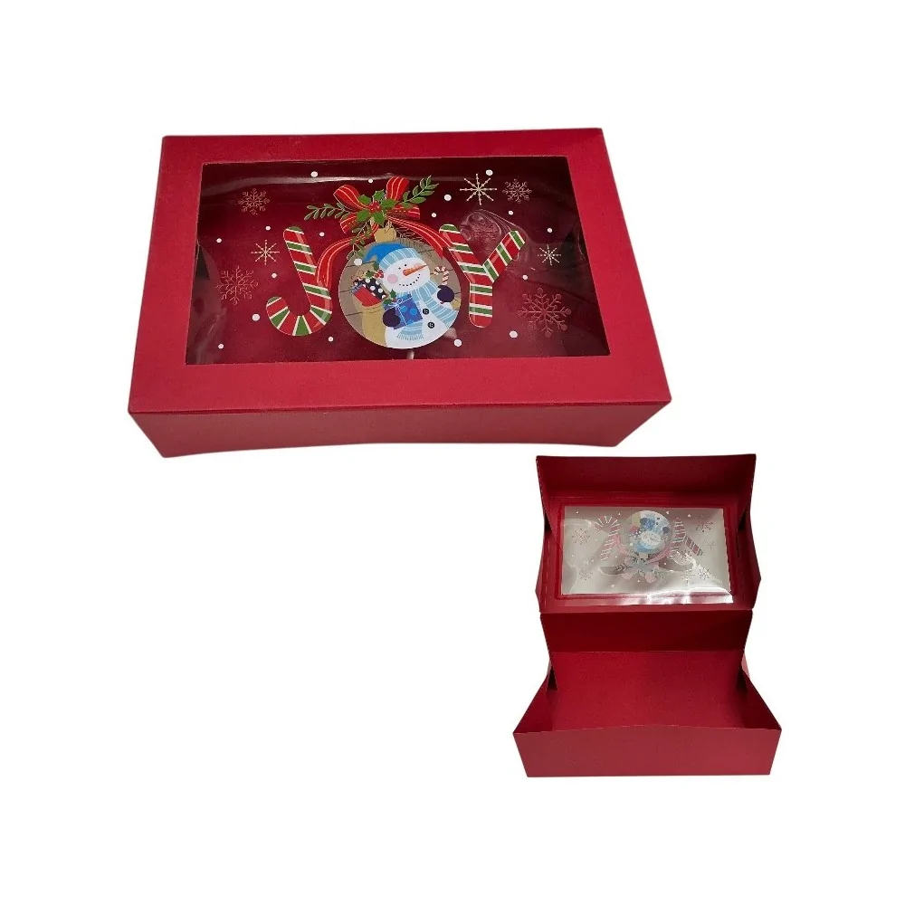 Χριστουγεννιάτικο Κουτί Χάρτινο με Παράθυρο