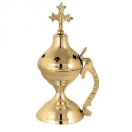 Λείο Μπρούτζινο Οικιακό Θυμιατό – 18 cm