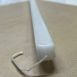 Λαμπάδα Άσπρη Τετράγωνη 33 εκ.