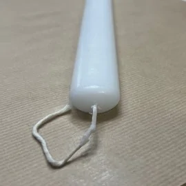 Λαμπάδα Άσπρη Οβάλ Λεία 36,5 εκ.