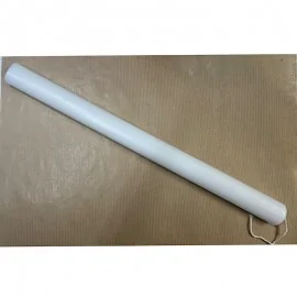 Λαμπάδα Άσπρη Οβάλ Λεία 36,5 εκ.