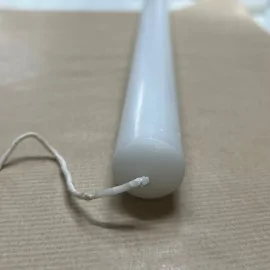 Λαμπάδα Στρογγυλή Άσπρη Λεία 35,5 εκ.