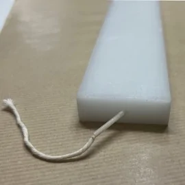 Λαμπάδα Άσπρη Πλακέ Λεία 29 εκ.