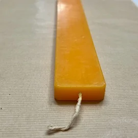 Λαμπάδα Πορτοκαλί Πλακέ Λεία 30 εκ.