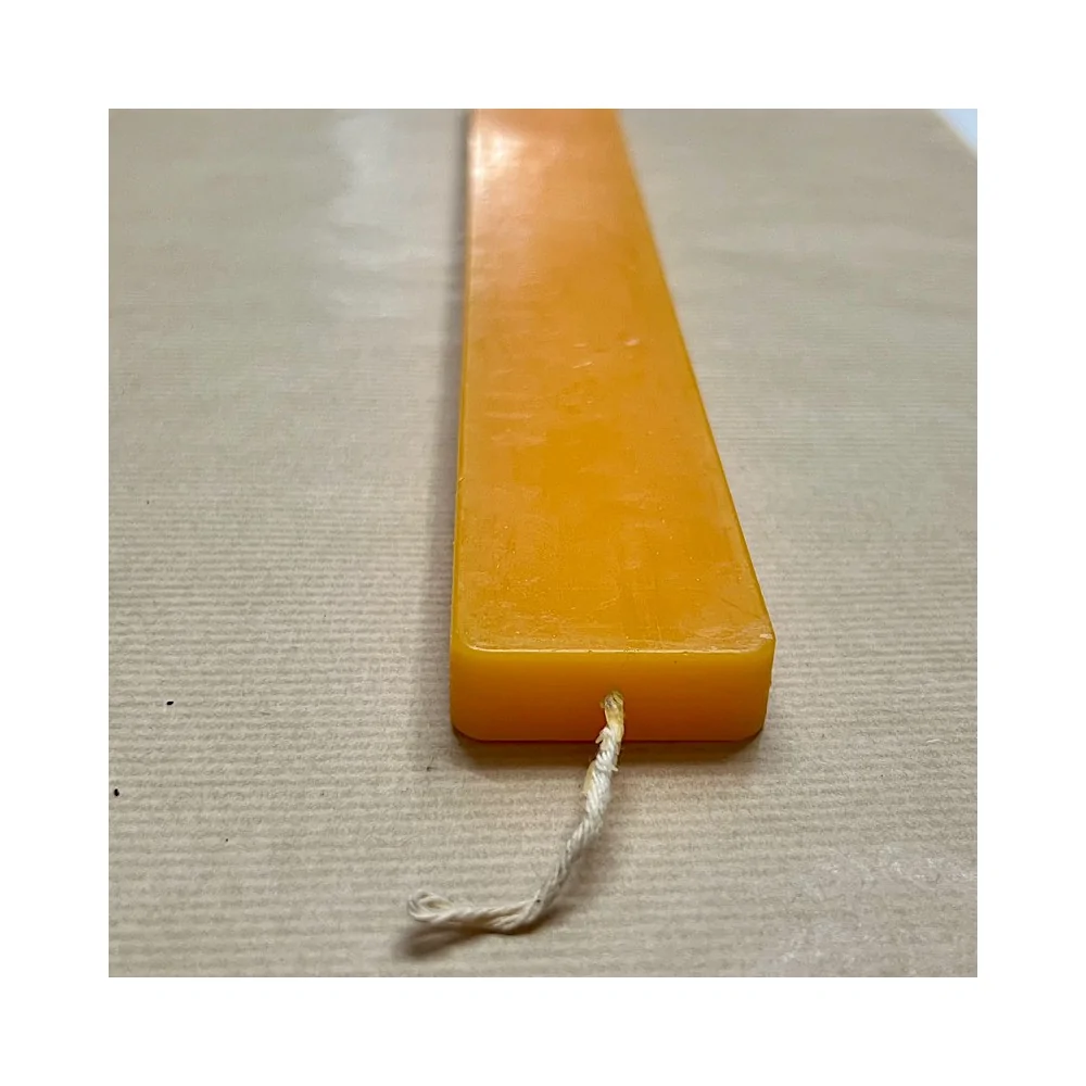 Λαμπάδα Πορτοκαλί Πλακέ Λεία 30 εκ.