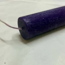 Λαμπάδα Στρογγυλή Ξυστή Μωβ 22 εκ.