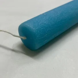 Λαμπάδα Στρογγυλή Ξυστή Θαλασσί 22 εκ.