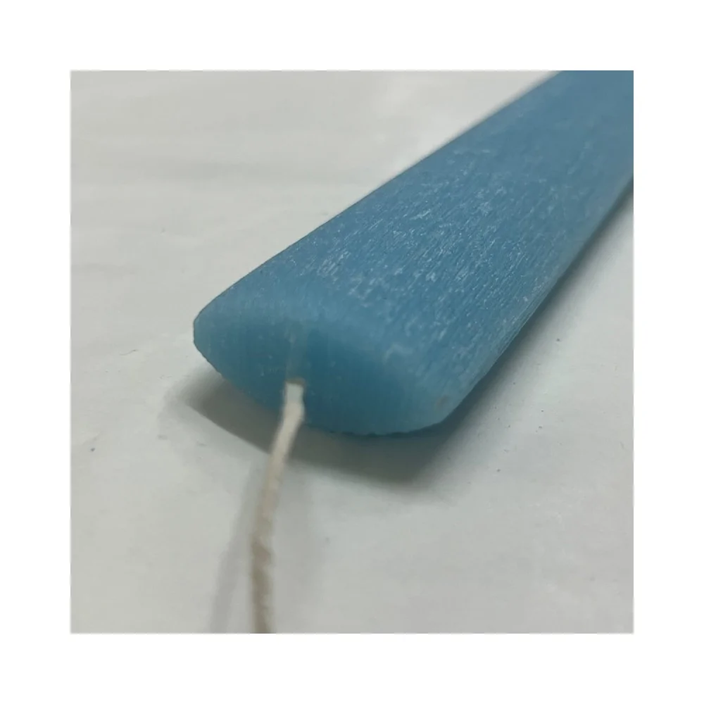 Λαμπάδα Οβάλ Ξυστή Θαλασσί 22 εκ.