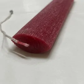 Λαμπάδα Οβάλ Ξυστή Κόκκινη 22 εκ.