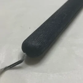 Λαμπάδα Οβάλ Λεπτή Ξυστή Μαύρη 33 εκ.