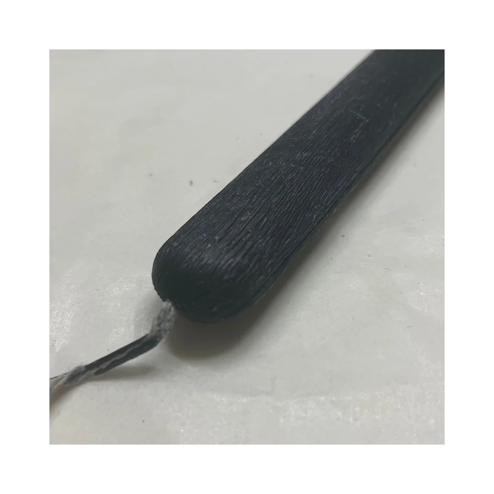 Λαμπάδα Οβάλ Λεπτή Ξυστή Μαύρη 33 εκ.