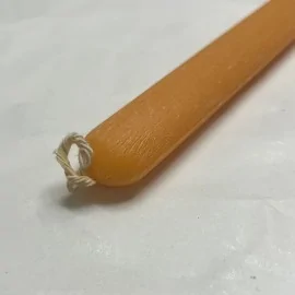 Λαμπάδα Οβάλ Λεπτή Ξυστή Πορτοκαλί 33 εκ.