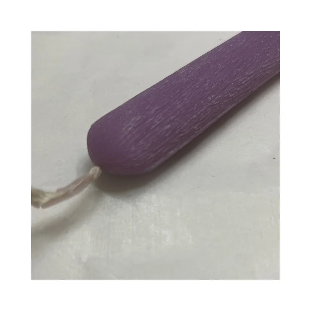 Λαμπάδα Οβάλ Λεπτή Ξυστή Λιλά 33 εκ.