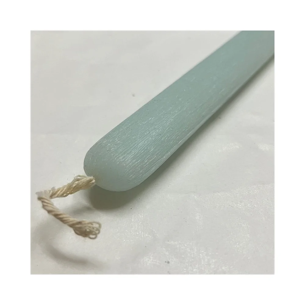 Λαμπάδα Οβάλ Λεπτή Ξυστή Θαλασσί 33 εκ.