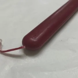 Λαμπάδα Οβάλ Λεπτή Λεία Κόκκινη 33 εκ.