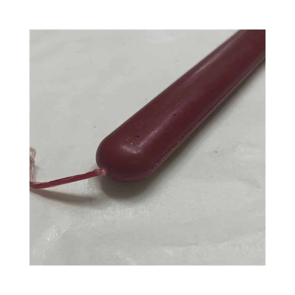 Λαμπάδα Οβάλ Λεπτή Λεία Κόκκινη 33 εκ.