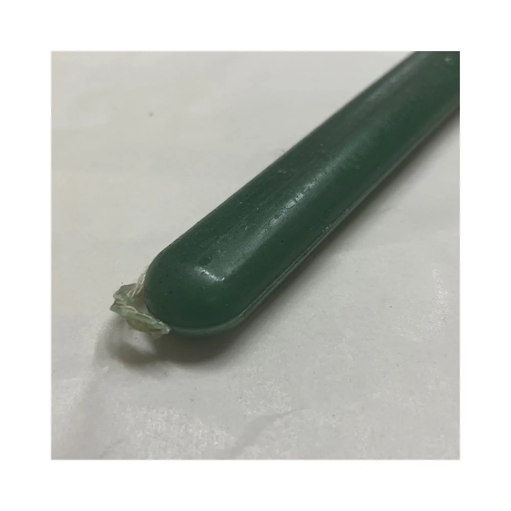 Λαμπάδα Οβάλ Λεπτή Λεία Πράσινο 33 εκ.