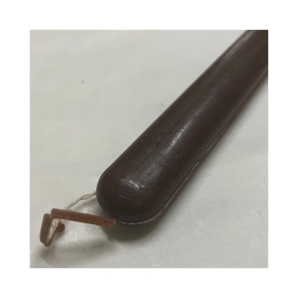 Λαμπάδα Οβάλ Λεπτή Λεία Καφέ 33 εκ.