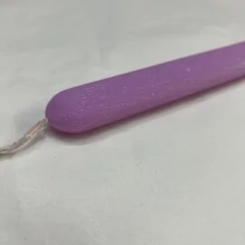 Λαμπάδα Οβάλ Ξυστή Λιλά 30 εκ.