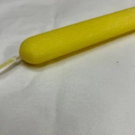 Λαμπάδα Οβάλ Ξυστή Κίτρινη 30 εκ.