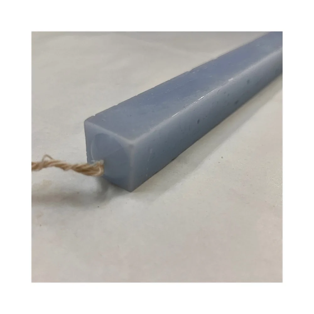 Λαμπάδα Τετράγωνη Λεία Θαλασσί 30 εκ