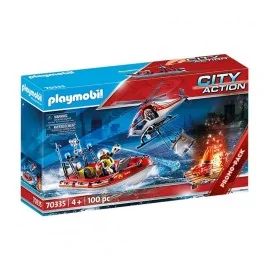 Playmobil 70335 Πυροσβεστικό σκάφος και ελικόπτερο