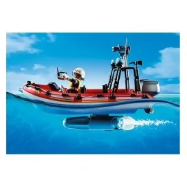 Playmobil 70335 Πυροσβεστικό σκάφος και ελικόπτερο