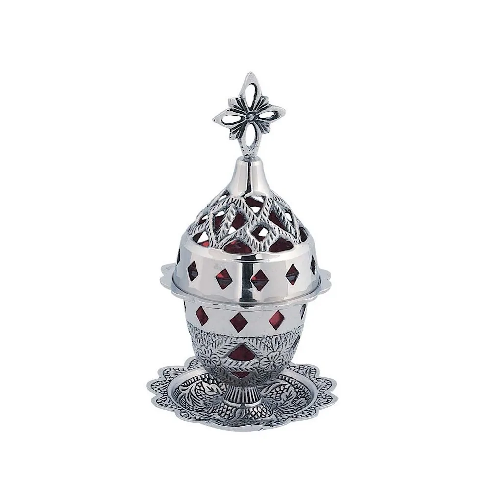 Σκαλιστό Επινικελωμένο Καντήλι