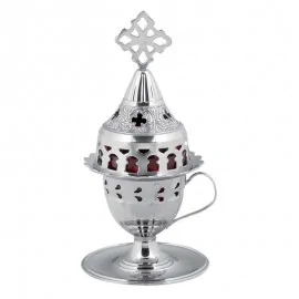 Καντήλι Επινικελωμένο Με Πιατάκι