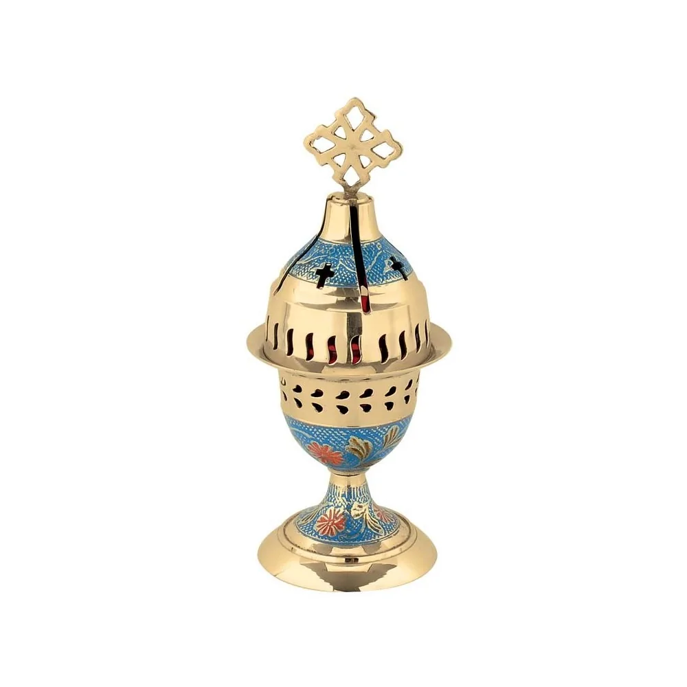 Καντήλι Μπρούτζινο Σε Μπλε Χρώμα