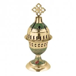 Καντήλι Μπρούτζινο Σε Πράσινο Χρώμα