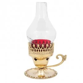 Καντήλι Μπρούτζινο Με Λαμπόγυαλο