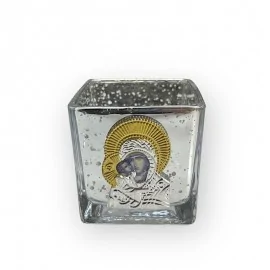 Γυάλινο τετράγωνο καντήλι