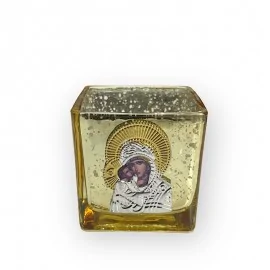 Γυάλινο τετράγωνο καντήλι