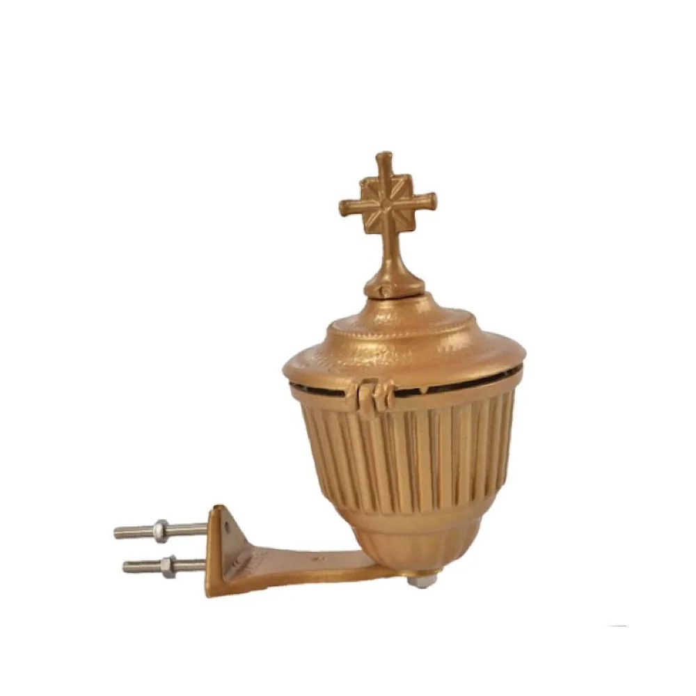 Μπρονζέ Λιβανιστήρι Στρογγυλό Απλίκα