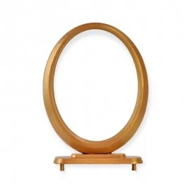 Κορνίζα Λεία Οβάλ με Βάση Μπρονζέ