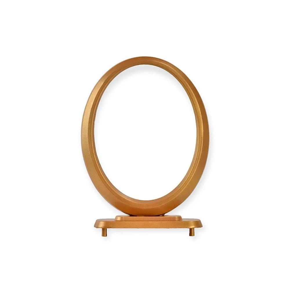 Κορνίζα Λεία Οβάλ με Βάση Μπρονζέ