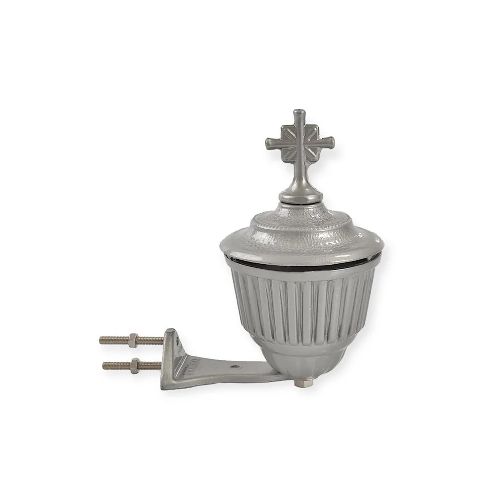 Λιβανιστήρι Στρογγυλό Απλίκα Νίκελ Ματ