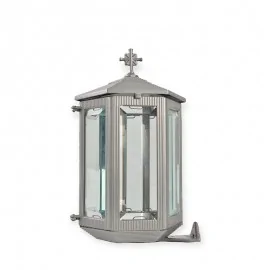 Καντήλι Εξάγωνο Απλίκα Κρύσταλλο Νίκελ Ματ